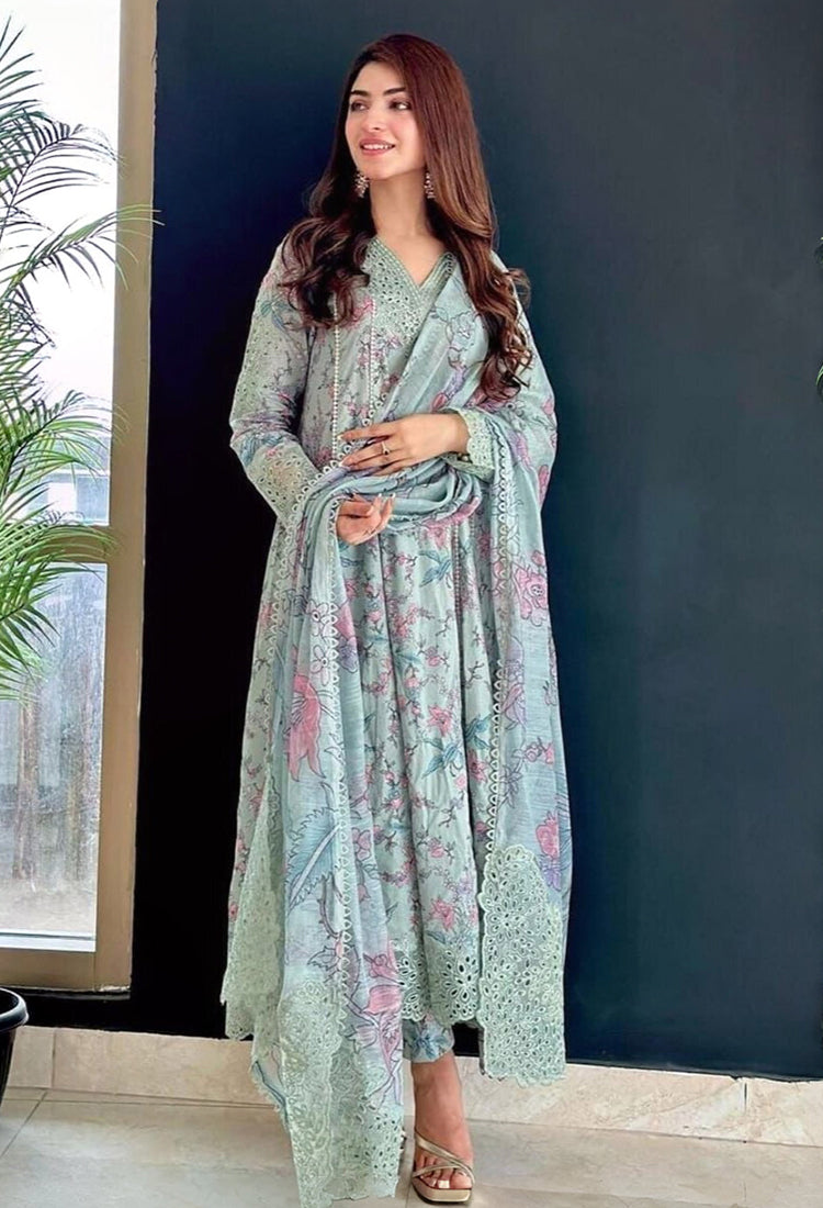 Iznik Digital Printed ChikanKari Lawn Collection