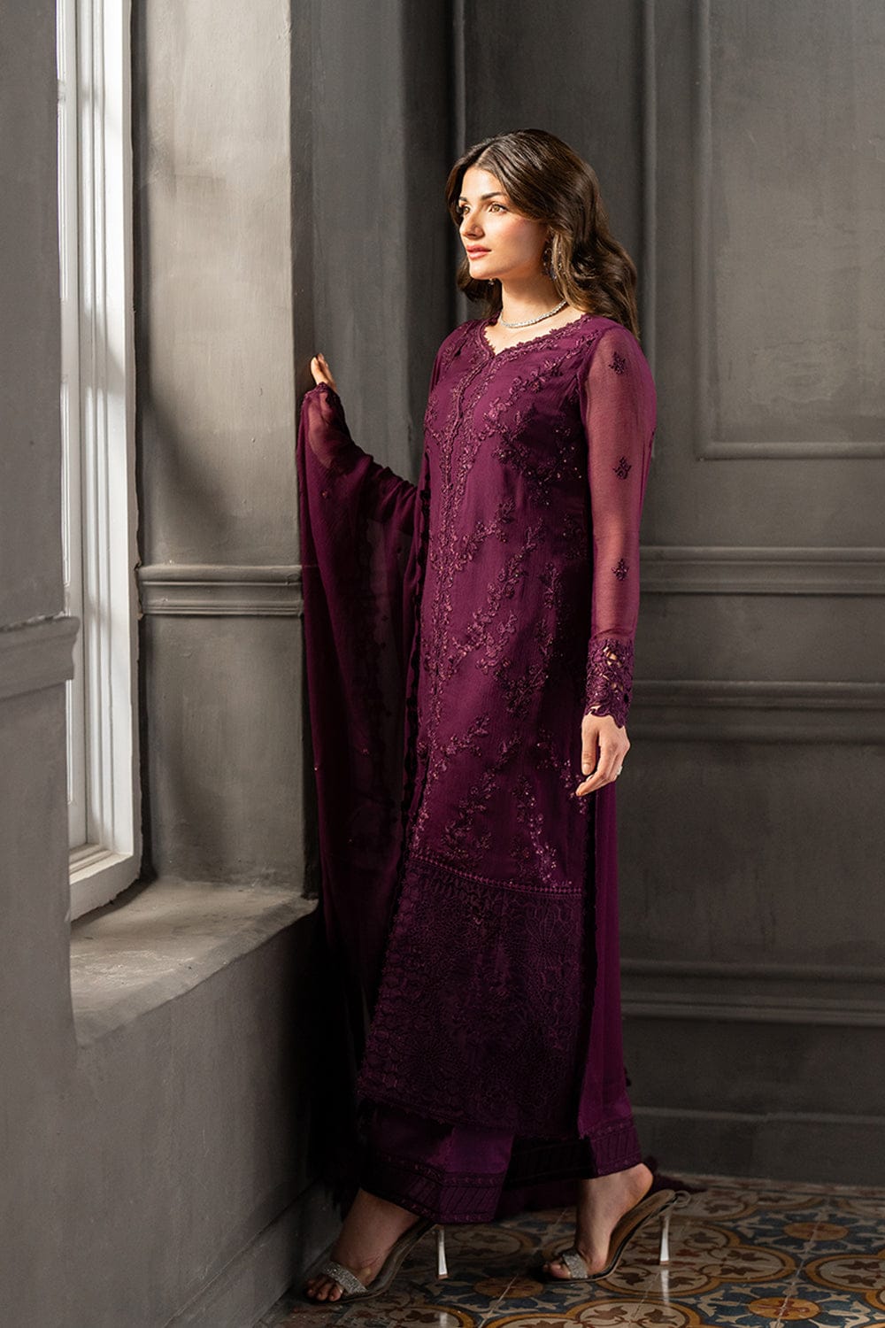 AZURE Embroidered Chiffon Collection