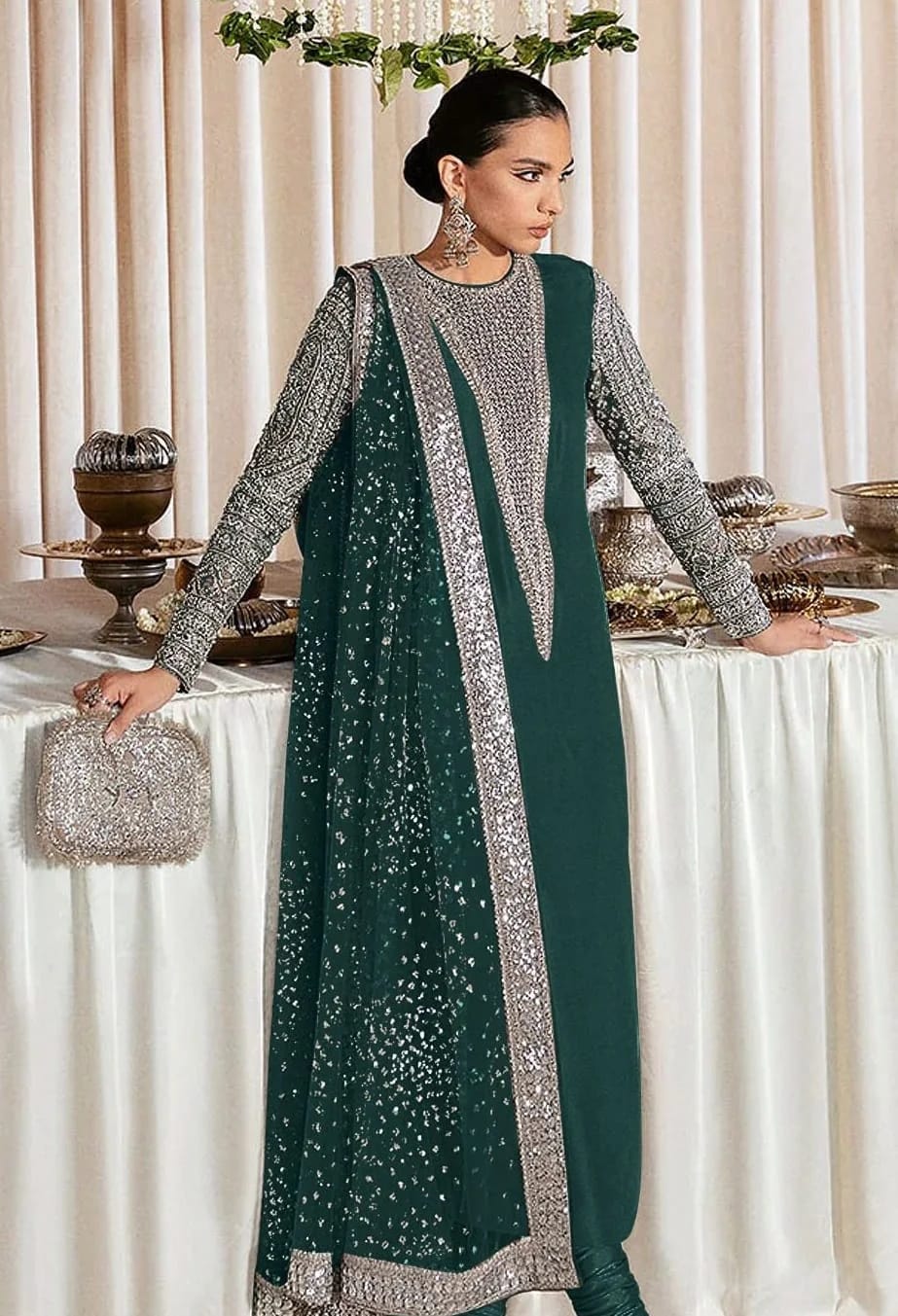 HUSSAIN REHAR Embroidered Raw silk Collection