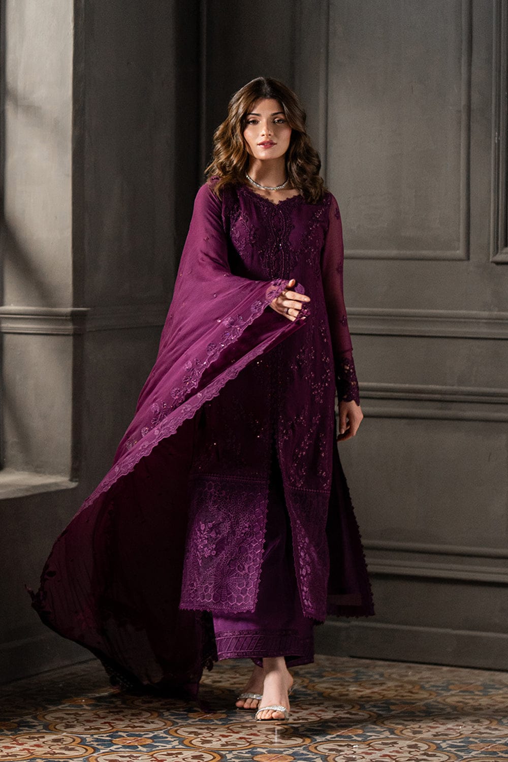 AZURE Embroidered Chiffon Collection