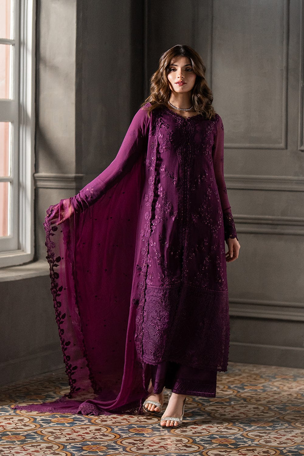 AZURE Embroidered Chiffon Collection