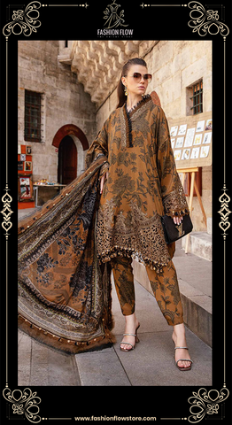 Printed Unstitched 3pcs Suit