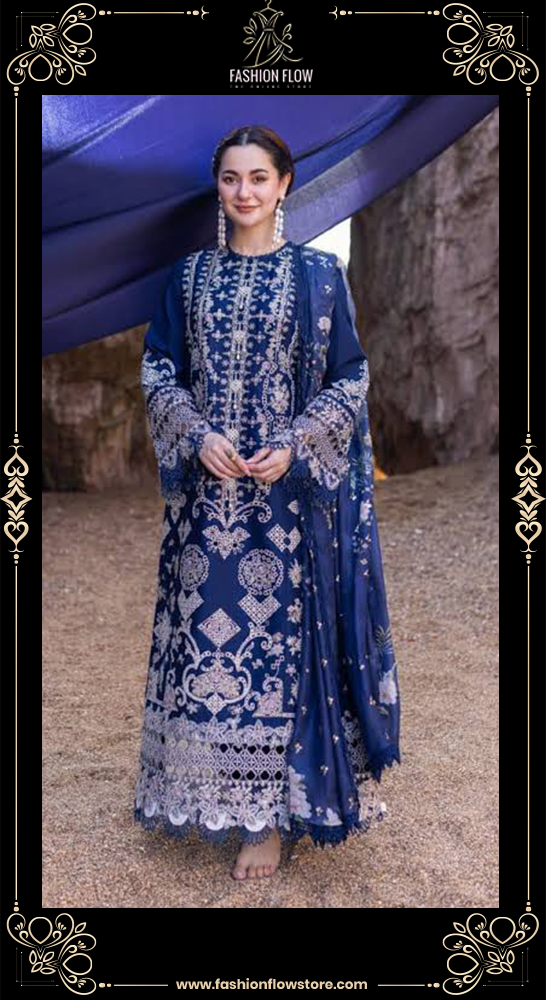 QALAMKAR ROYAL BLUE COTTON COLLECTION