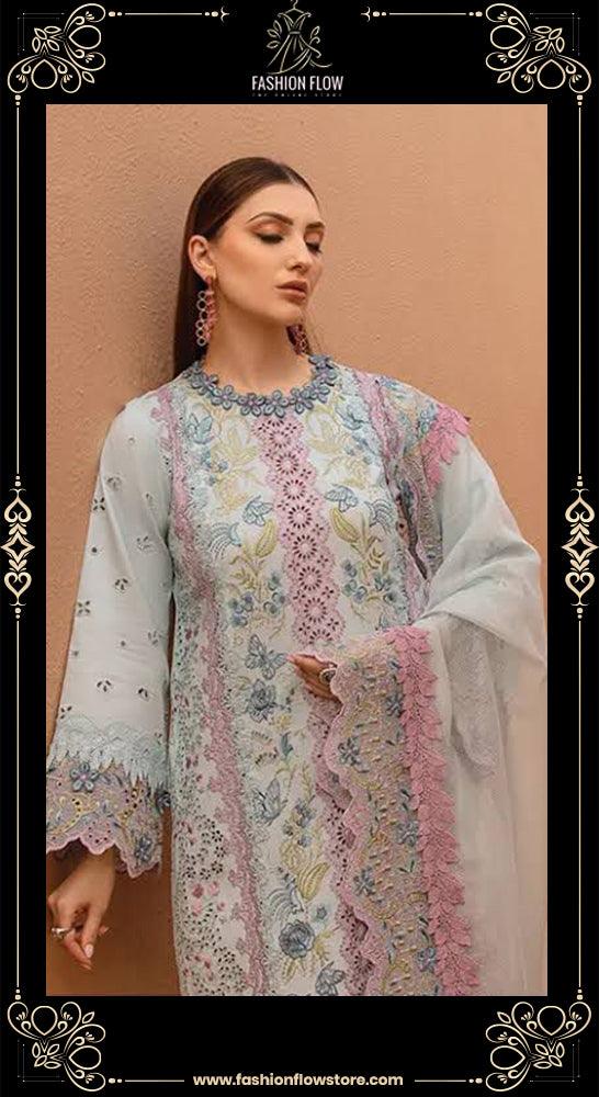 Rang Rasiya Chicken Karai Lawn Embroidered 3 Piece Suit