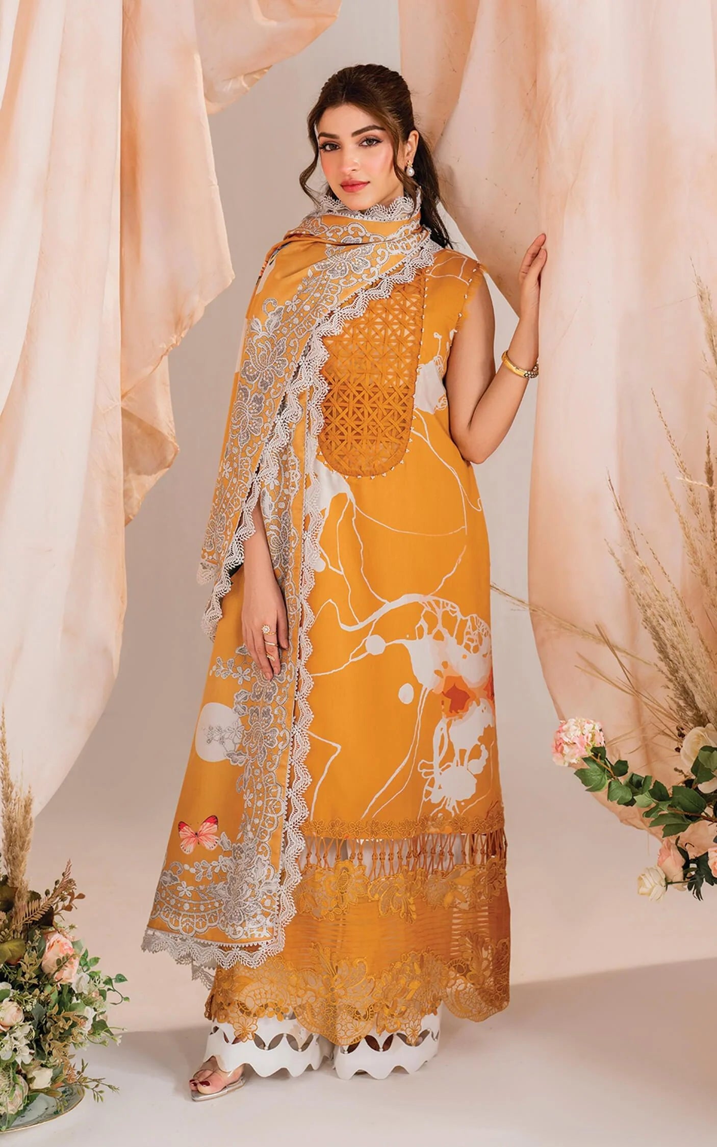 Asifa Nabeel Mustard Lawn Collection