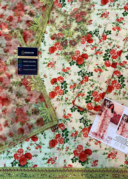 VANIYA 3 PCS FLORAL LAWN COLLECTION 2025