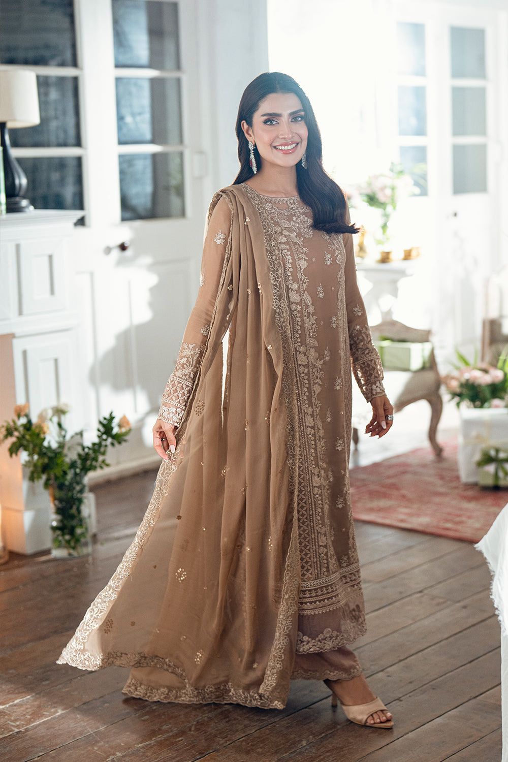 AZURE embroidered chiffon Collection
