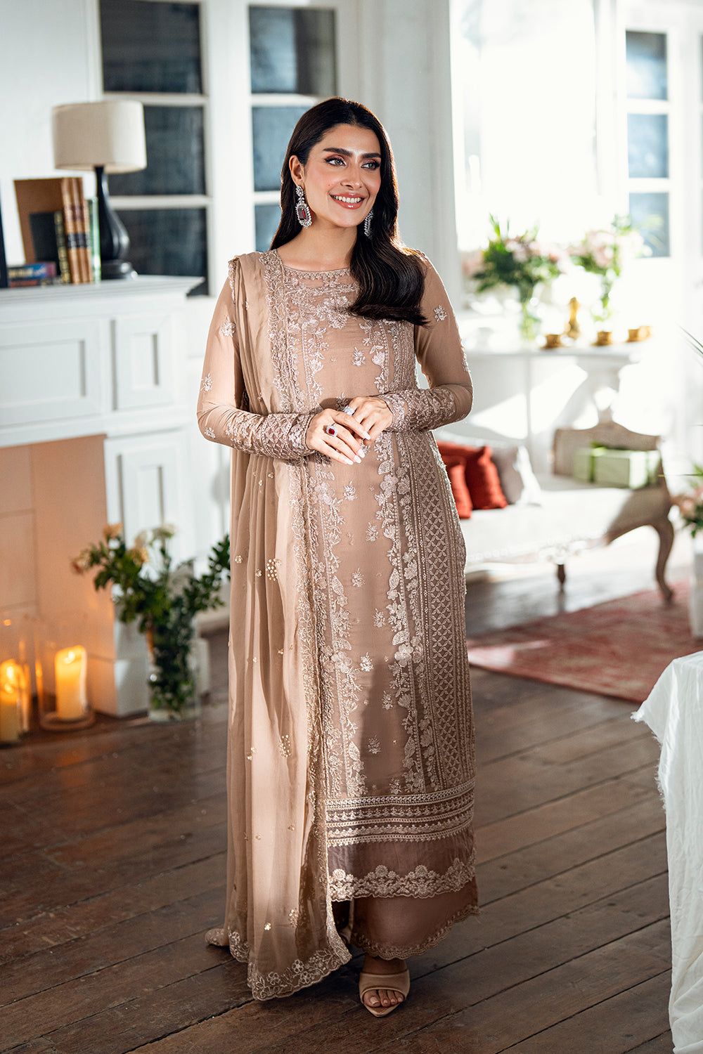AZURE embroidered chiffon Collection