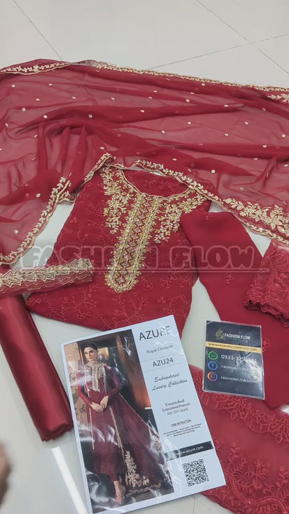 AZURE Embroidered Chiffon Collection