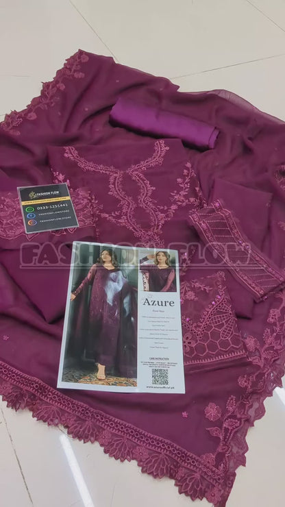 AZURE Embroidered Chiffon Collection