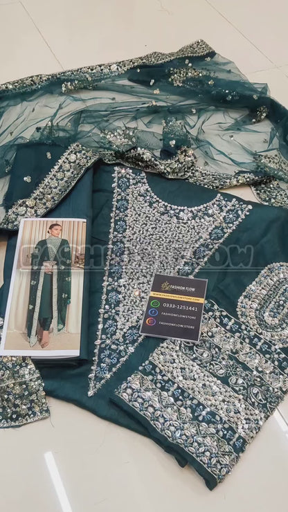 HUSSAIN REHAR  Embroidered Raw silk Collection